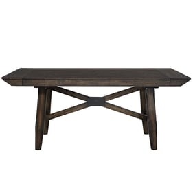 Liberty Double Bridge Dark Chestnut Trestle Table