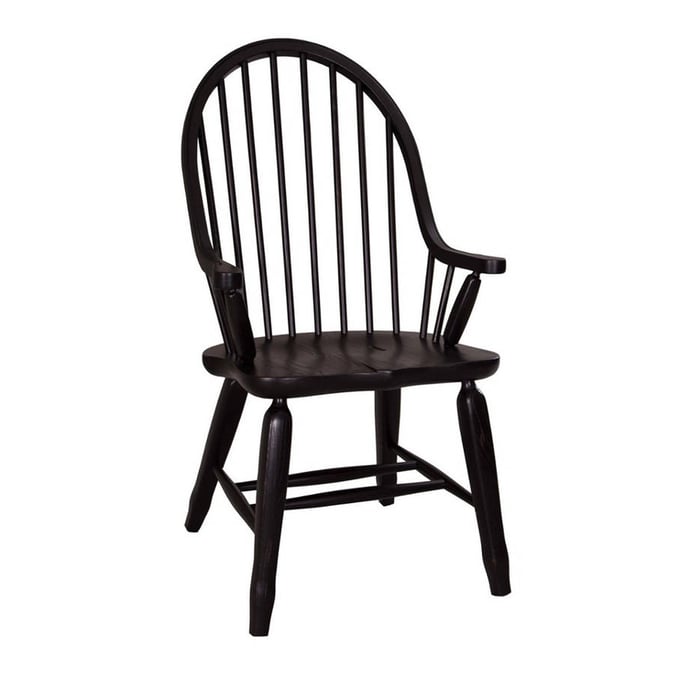 Liberty Treasures Black Bow Back Arm Chair LBRT-17-C4051