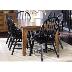 Liberty Treasures Black 7pc Dining Room Set