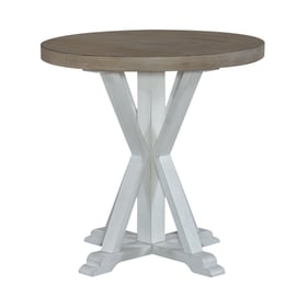 Liberty Summerville White Round End Table