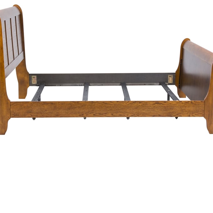 Liberty Grandpas Cabin Aged Oak King Sleigh Rails LBRT-175-BR22R