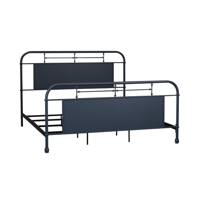 Liberty Vintage Series Navy King Metal Bed LBRT-179-BR15HFR-N