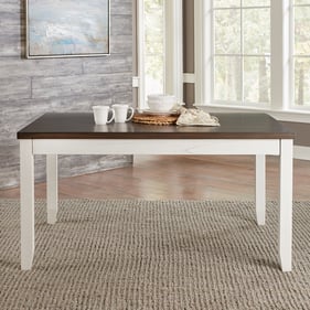 Liberty Brook Bay Textured White Carbon Grey Rectangular Leg Table