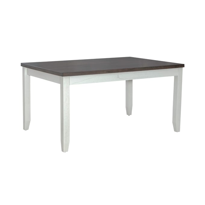 Liberty Brook Bay Textured White Rectangular Leg Table Base LBRT-182-P4260