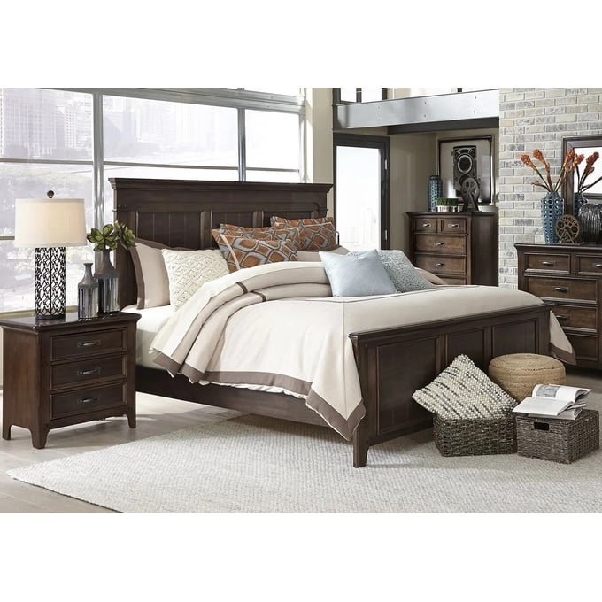 Liberty Saddlebrook Tobacco 4pc King Panel Bedroom Set LBRT-184-BR-S4