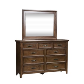 Liberty Saddlebrook Tobacco Dresser And Mirror