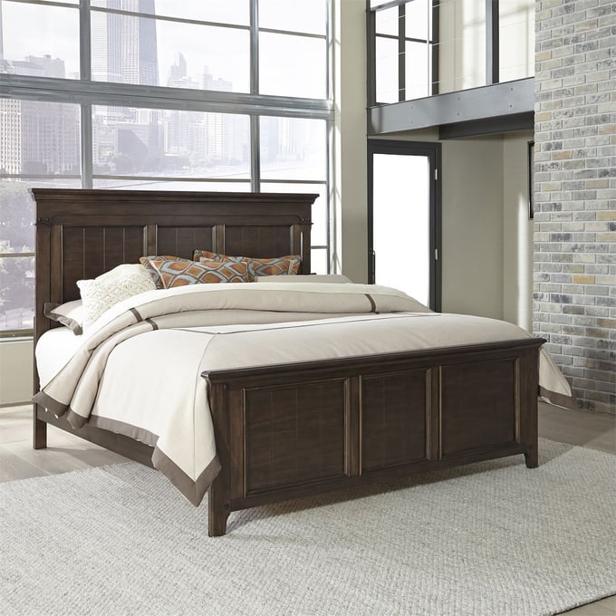 Liberty Saddlebrook Tobacco King Panel Bed LBRT-184-BR-KPB