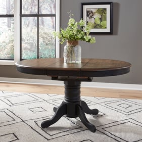 Liberty Carolina Crossing Antique Honey Black Oval Pedestal Table