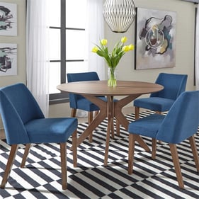 Liberty Space Savers Blue Pedestal 5pc Dining Room Set