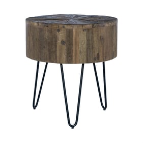 Liberty Canyon Railroad Brown Accent End Table