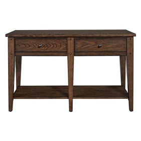 Liberty Lake House Rustic Brown Oak Sofa Table