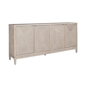 Liberty Kinsley Washed Taupe Silver Champagne 4 Doors Accent Cabinet