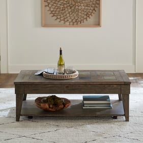 Liberty Arrowcreek Weathered Stone Lift Top Cocktail Table