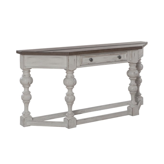 Liberty River Place Riverstone White Tobacco Accent Console Table LBRT-237-AT6430