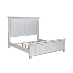 Liberty River Place Riverstone White Tobacco Queen Panel Bed