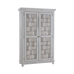 Liberty River Place Riverstone White Tobacco Armoire