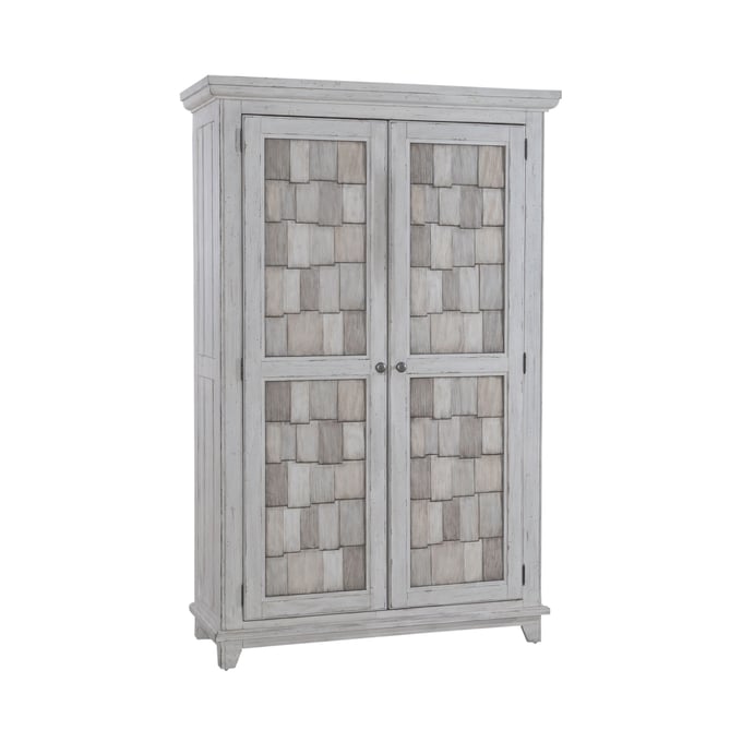 Liberty River Place Riverstone White Tobacco Armoire LBRT-237-BR43