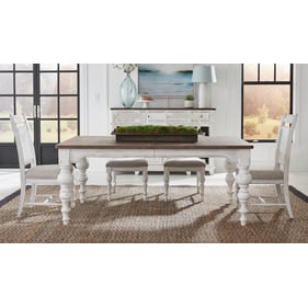 Liberty River Place Riverstone White Tobacco 5pc Rectangular Table Set