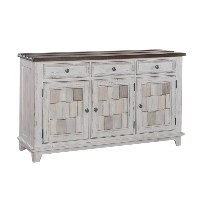 Liberty River Place Riverstone White Tobacco Accent Server LBRT-237-SR6236