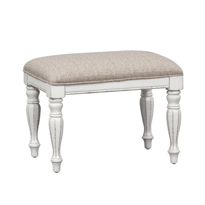 Liberty Magnolia Manor Antique White Weathered Bark Accent Bench LBRT-244-AB9001