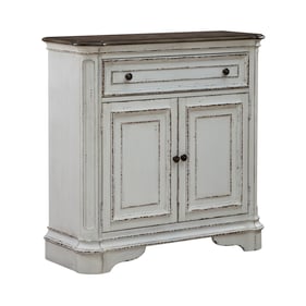 Liberty Magnolia Manor Antique White Weathered Bark Accent Cabinet