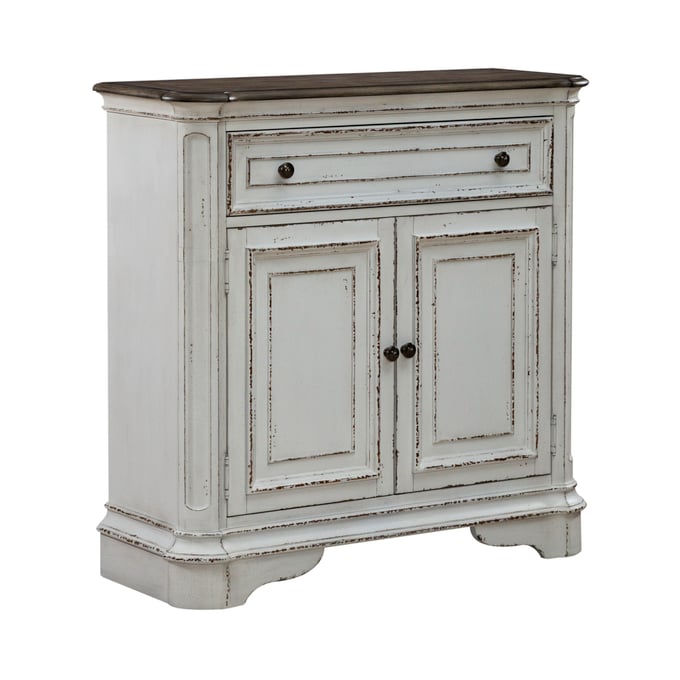 Liberty Magnolia Manor Antique White Weathered Bark Accent Cabinet LBRT-244-AC1000