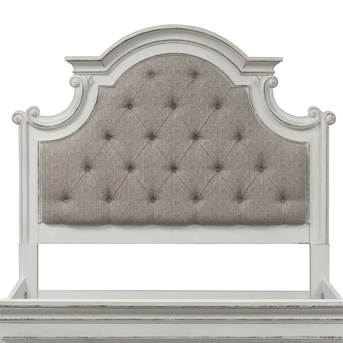 Liberty Magnolia Manor Antique White Queen Upholstered Panel Headboard LBRT-244-BR13HU