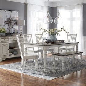 Liberty Magnolia Manor White Traditional 6pc Dining Room Set