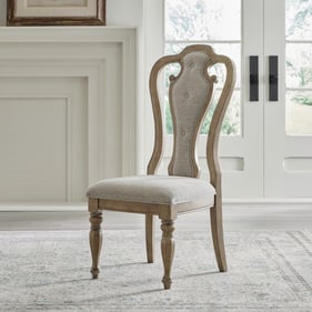 2 Liberty Magnolia Manor Weathered Bisque Splat Back Upholstered Side Chair...