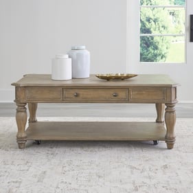 Liberty Magnolia Manor Weathered Bisque Rectangular Cocktail Table