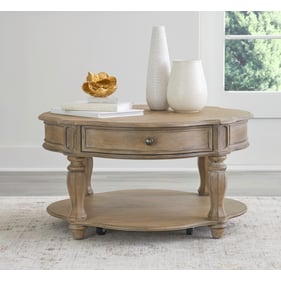 Liberty Magnolia Manor Weathered Bisque Round Cocktail Table