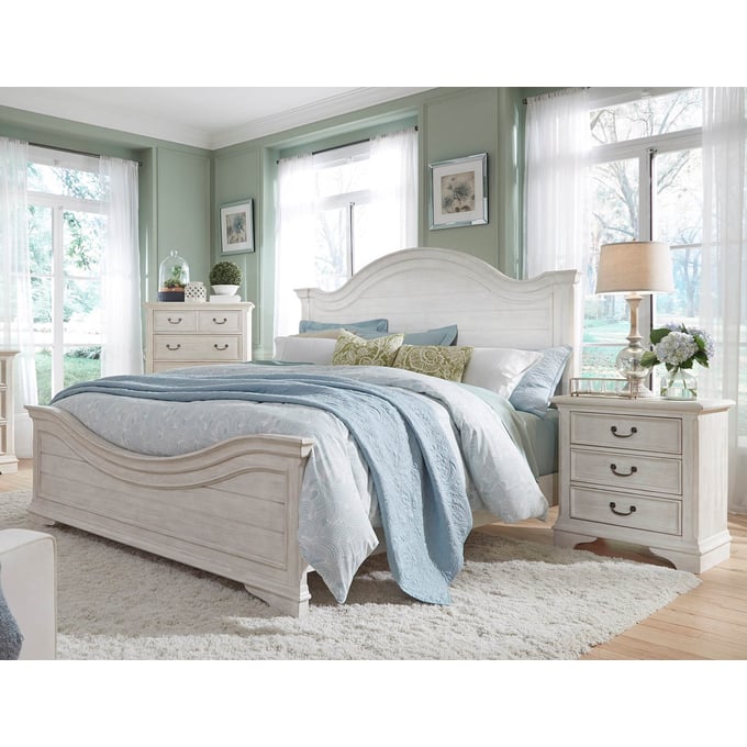 Liberty Bayside White 4pc Bedroom Set With King Panel Bed LBRT-249-BR-S4