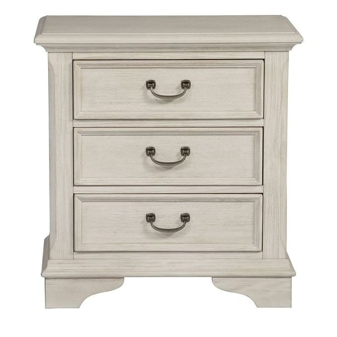 Liberty Bayside Antique White 3 Drawer Night Stand LBRT-249-BR61