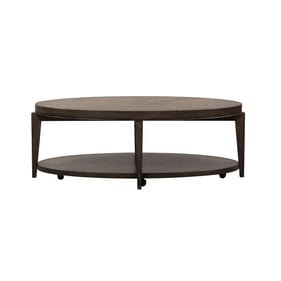 Liberty Penton Espresso Stone Oval Cocktail Table