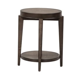 Liberty Penton Espresso Stone Oval Chair Side Table