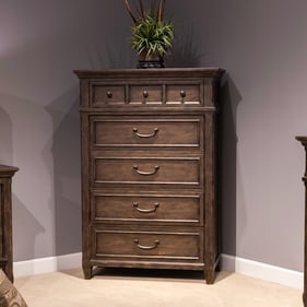 Liberty Paradise Valley Saddle Brown 5 Drawer Chest