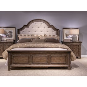 Liberty Paradise Valley Saddle Brown 4pc Bedroom Set with Queen Upholstered...