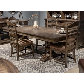 Liberty Paradise Valley Saddle Brown 5pc Trestle Table Set