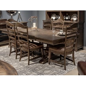 Liberty Paradise Valley Saddle Brown 7pc Trestle Table Set