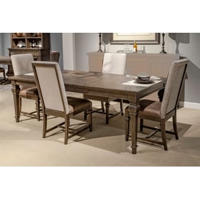 Liberty Paradise Valley Saddle Brown 5pc Rectangular Table Set with Upholst...