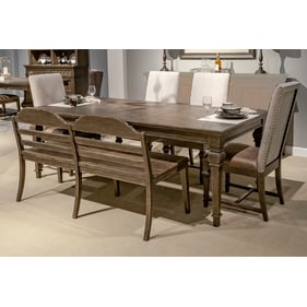 Liberty Paradise Valley Saddle Brown 6pc Rectangular Table Set with Upholst...