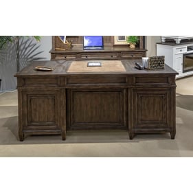 Liberty Paradise Valley Saddle Brown Executive Desk