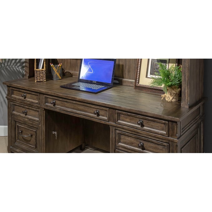 Liberty Paradise Valley Saddle Brown Executive Credenza Top LBRT-297-HO120T