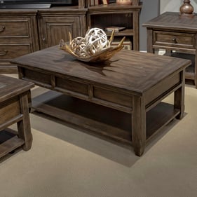 Liberty Paradise Valley Saddle Brown Lift Top Cocktail Table