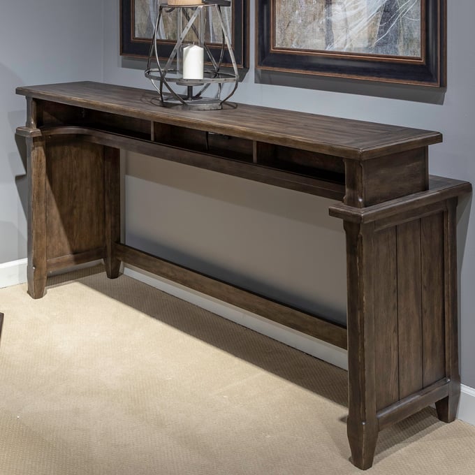 Liberty Paradise Valley Saddle Brown Console Bar Table LBRT-297-OT7837