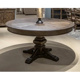 Liberty Paradise Valley Saddle Brown Round Pedestal Table