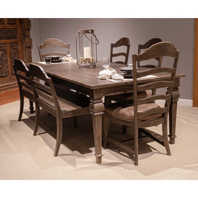 Liberty Paradise Valley Saddle Brown 6pc Rectangular Table Set LBRT-297-DR-6RTS