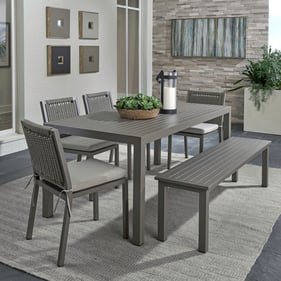 Liberty Plantation Key Granite Outdoor Rectangular 6pc Outdoor Dining Set