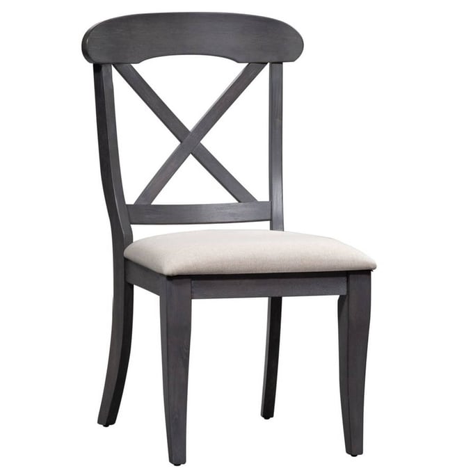 2 Liberty Ocean Isle Black X Back Side Chairs LBRT-303G-C3001S