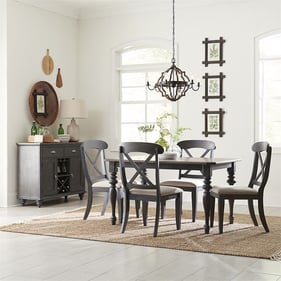 Liberty Ocean Isle Black 5pc Dining Room Set with X Back Chair